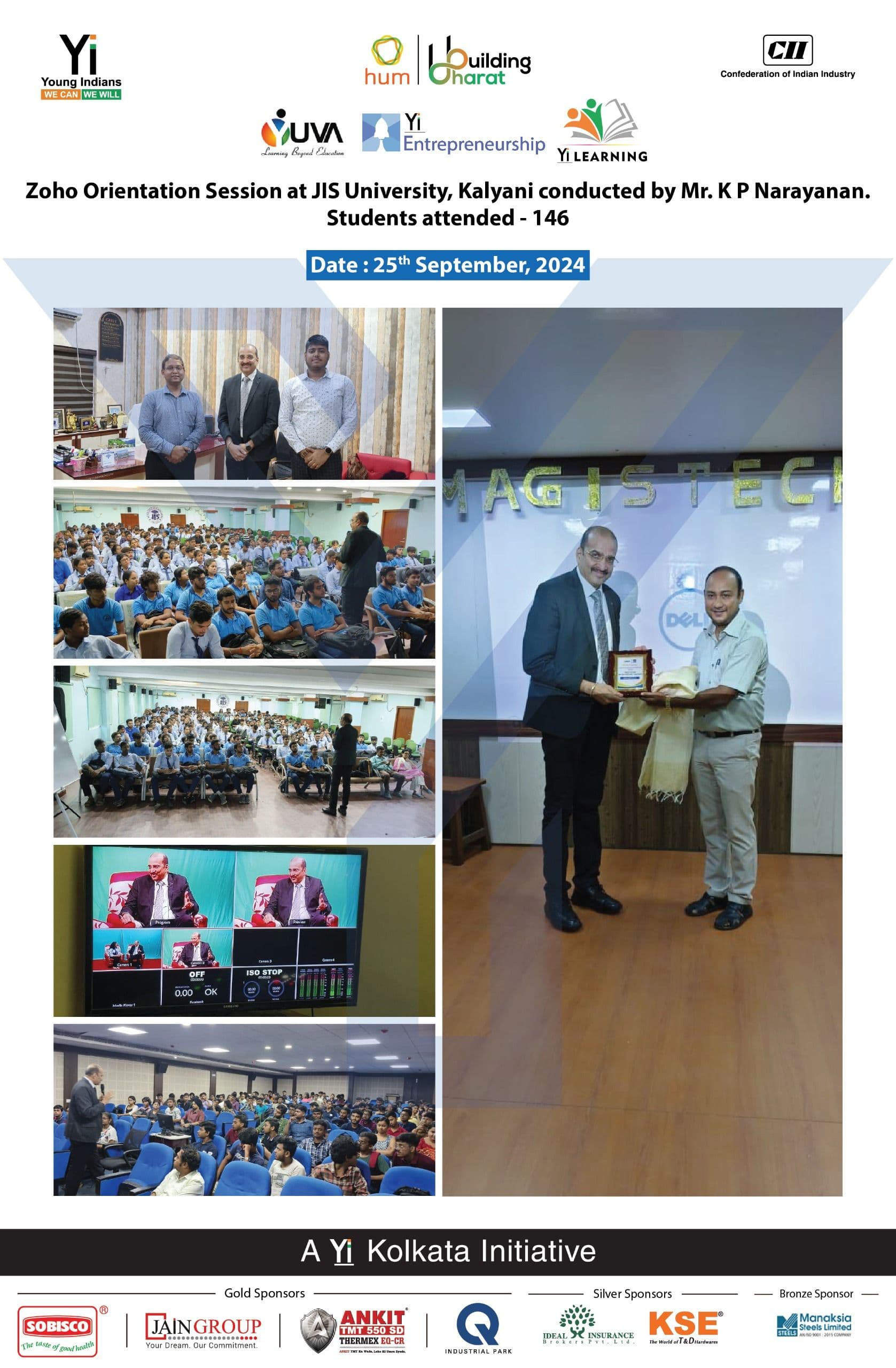 Yi24 | Zoho Orientation Programme at JIS University, Kalyani