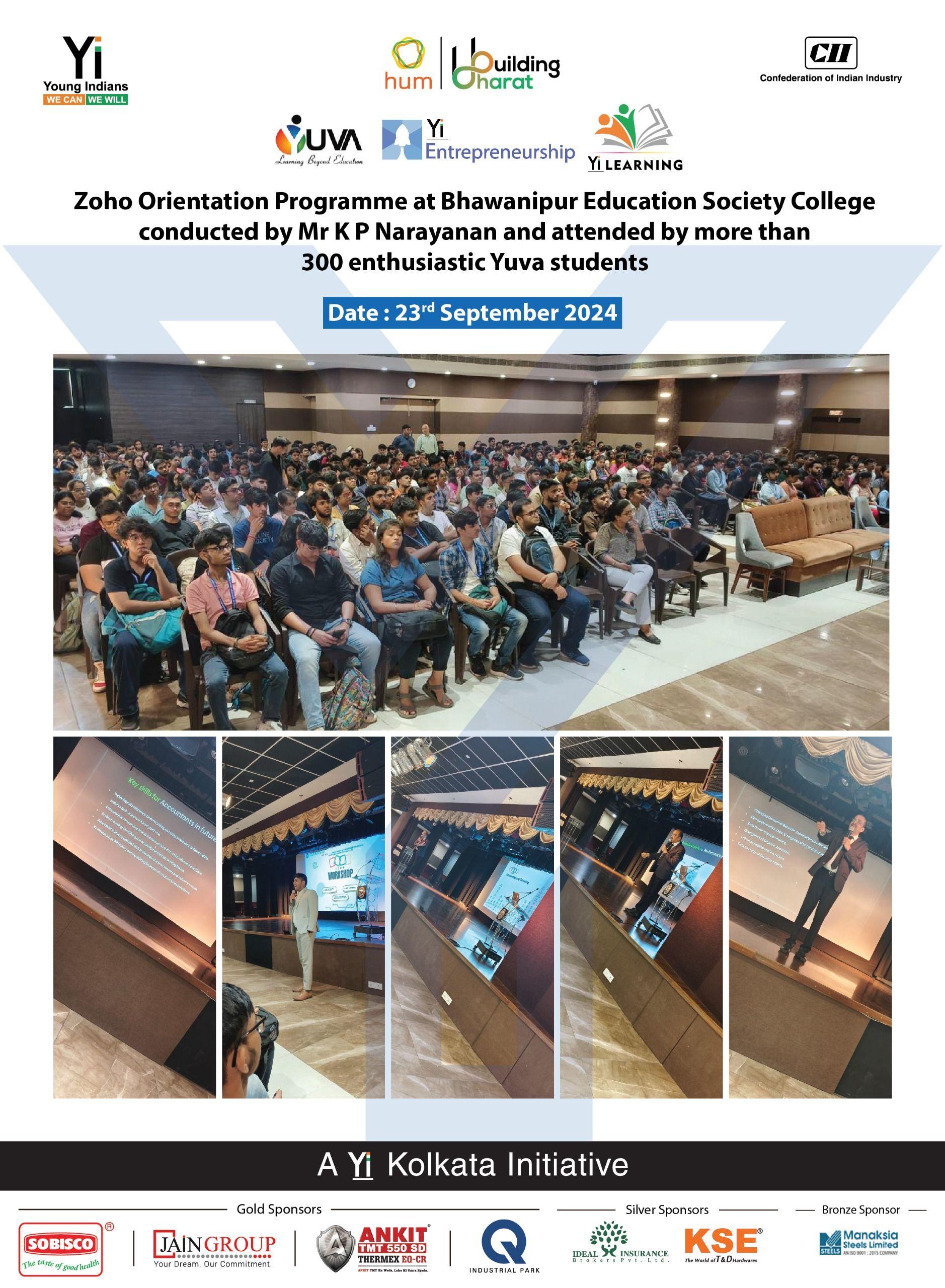 Yi24 | Zoho Orientation Program at Bhawanipore College