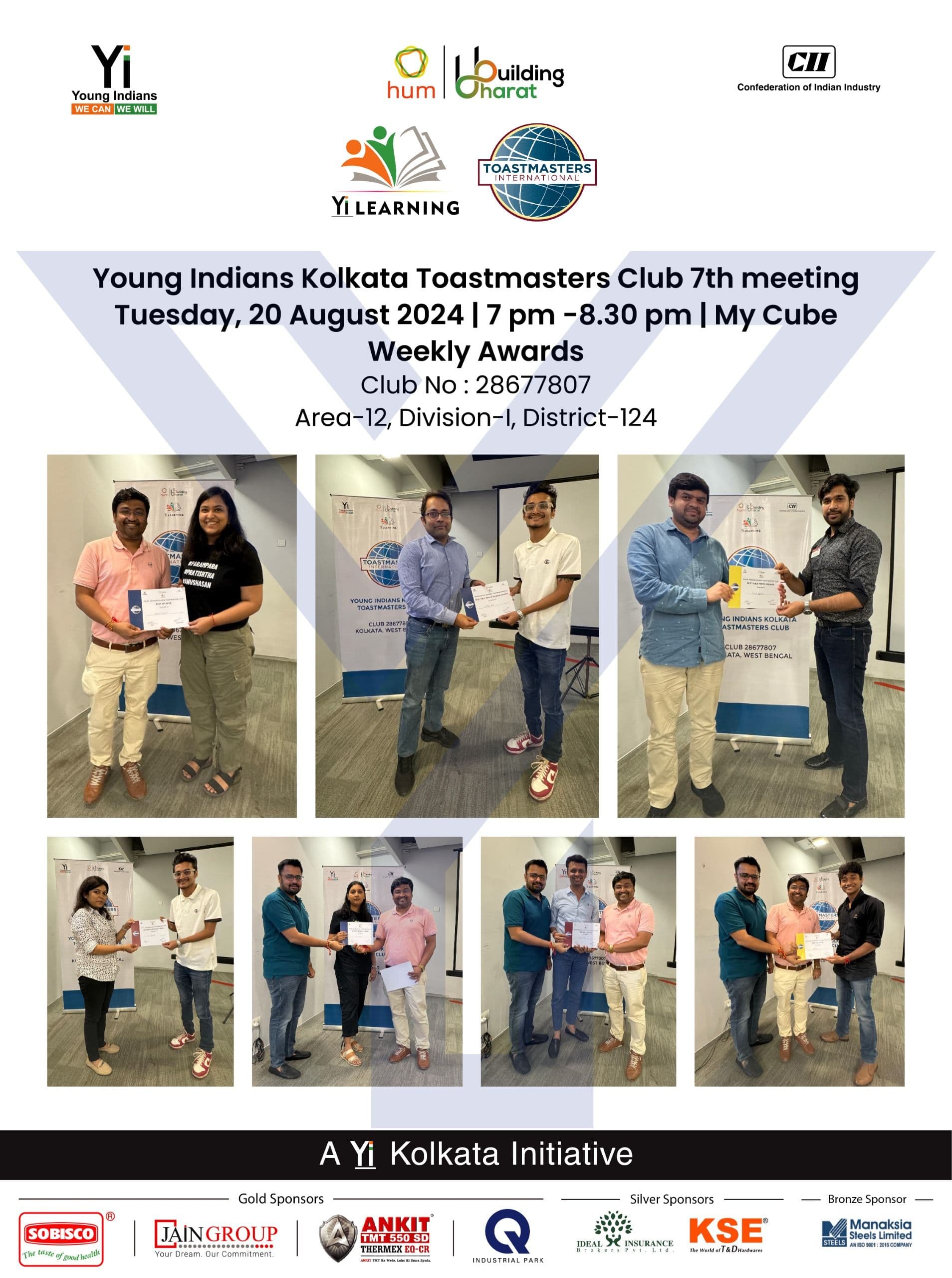 Yi24 | Weekly Awards - Yi Kolkata Toastmasters Club