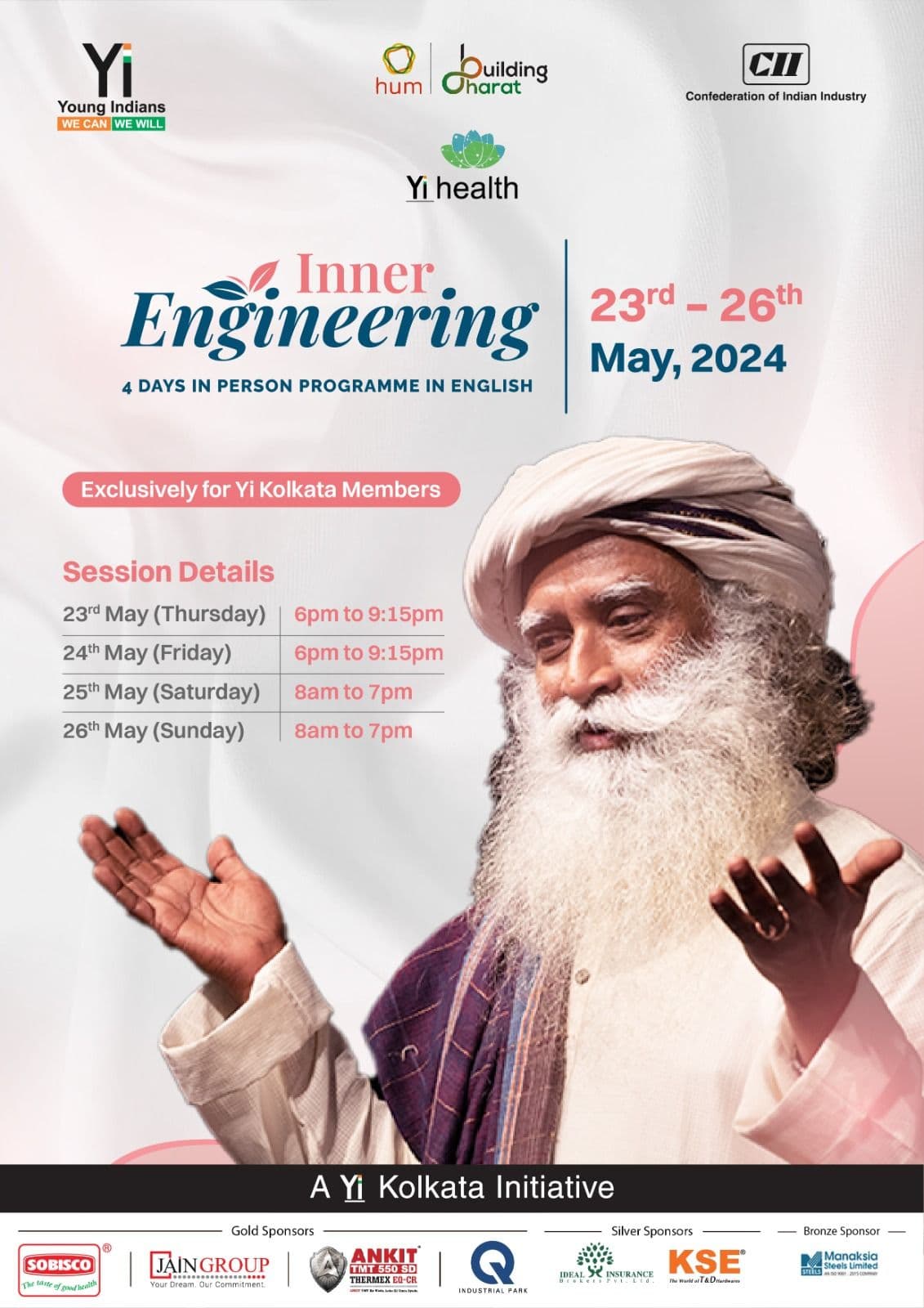 Yi24  | Inner Engineering Program in Kolkata By Isha Foundation