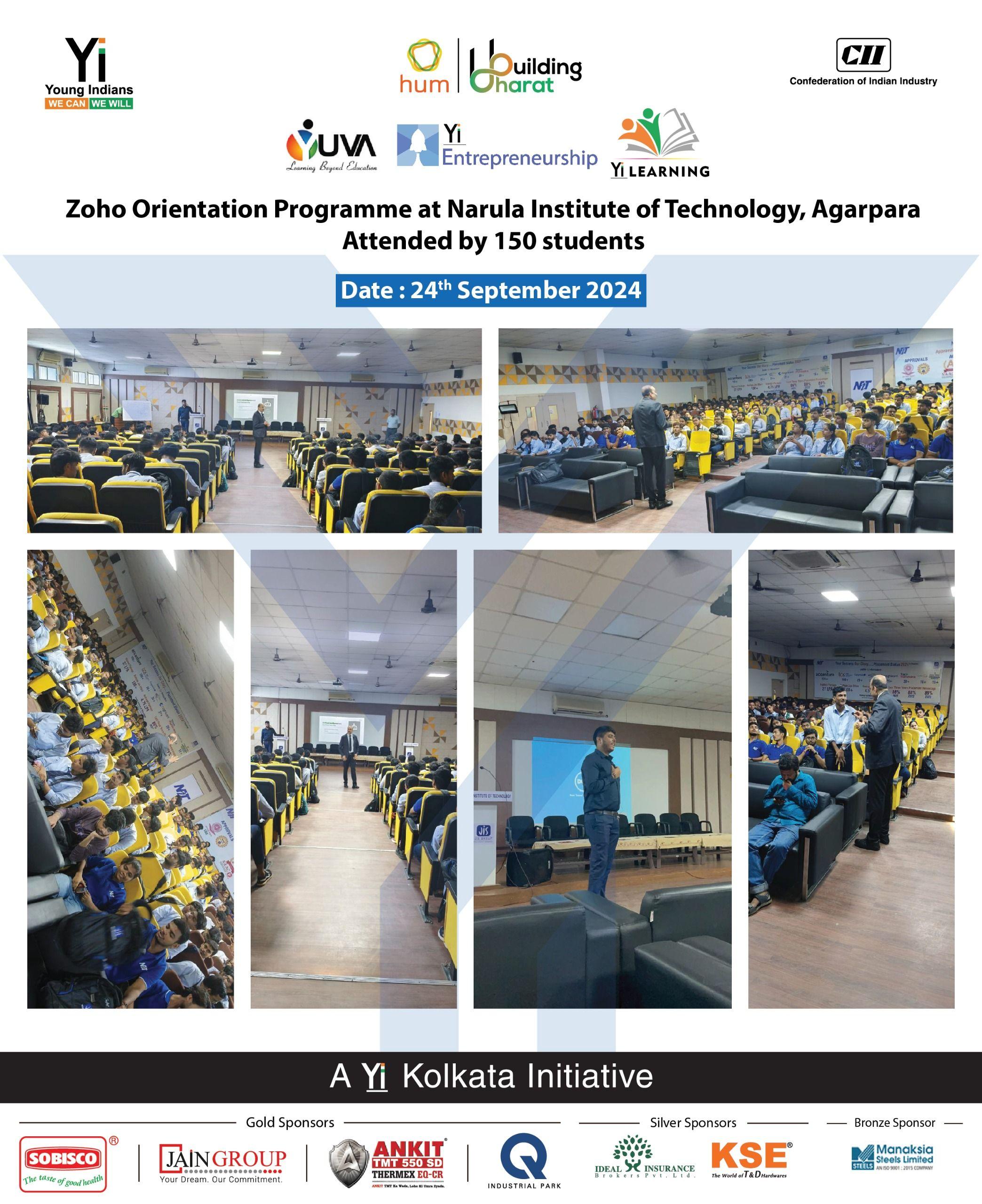 Yi24 | Zoho Orientation Program at Narula Institute of Technology